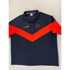 Red Bull Racing Performance Screened Logo Polo Shirt (Men's 3XL) Blue